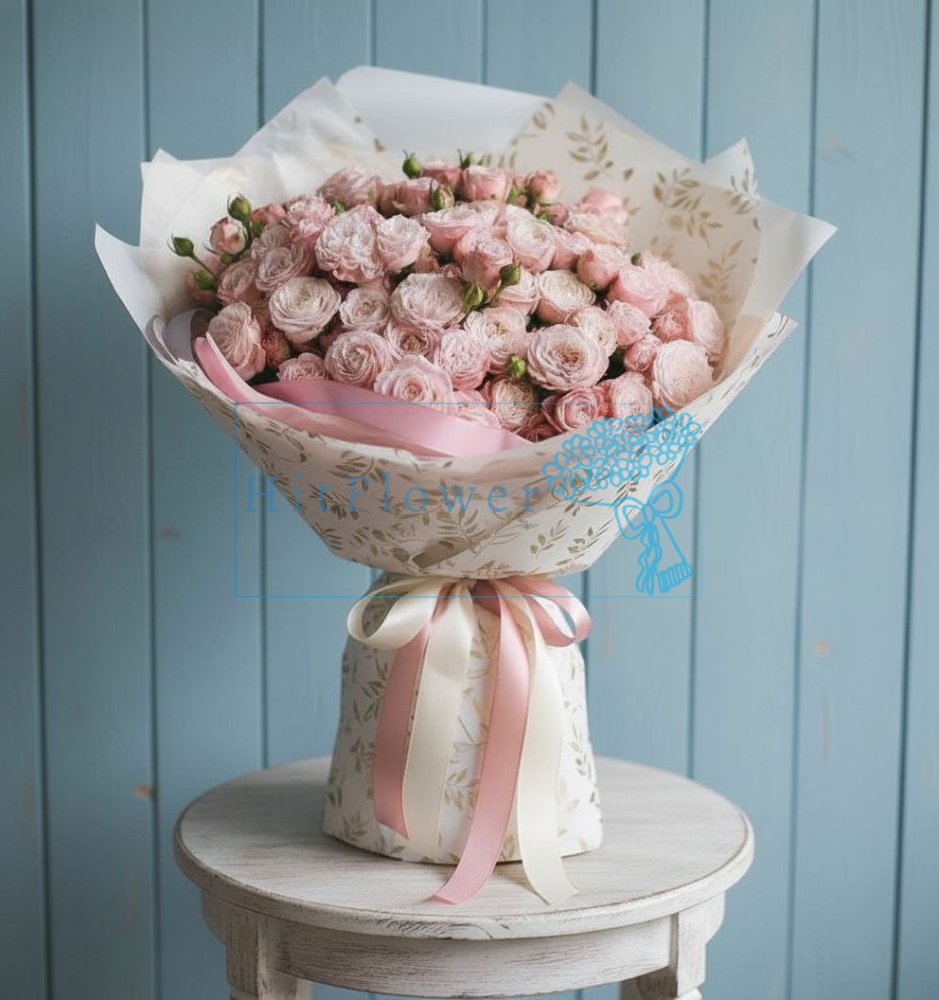 Букет розовая пенка Букет роз Розовая пенка